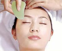 玉石刮痧板Jade Gua Sha scraper 玉石 天然岫玉がかっさプレート